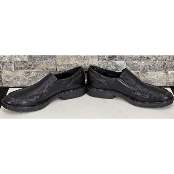 Born Men's Preston Leather Loafers Black Slip On Casual Lug Sole 10.5 | 44.5 - Picture 10 of 12